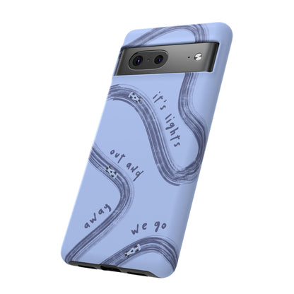 Blue Lights Out F1 Phone Case Design, Trendy F1 Gift, Formula 1 Gift, Cute F1 Phone Case, Unique Formula One Phone Case