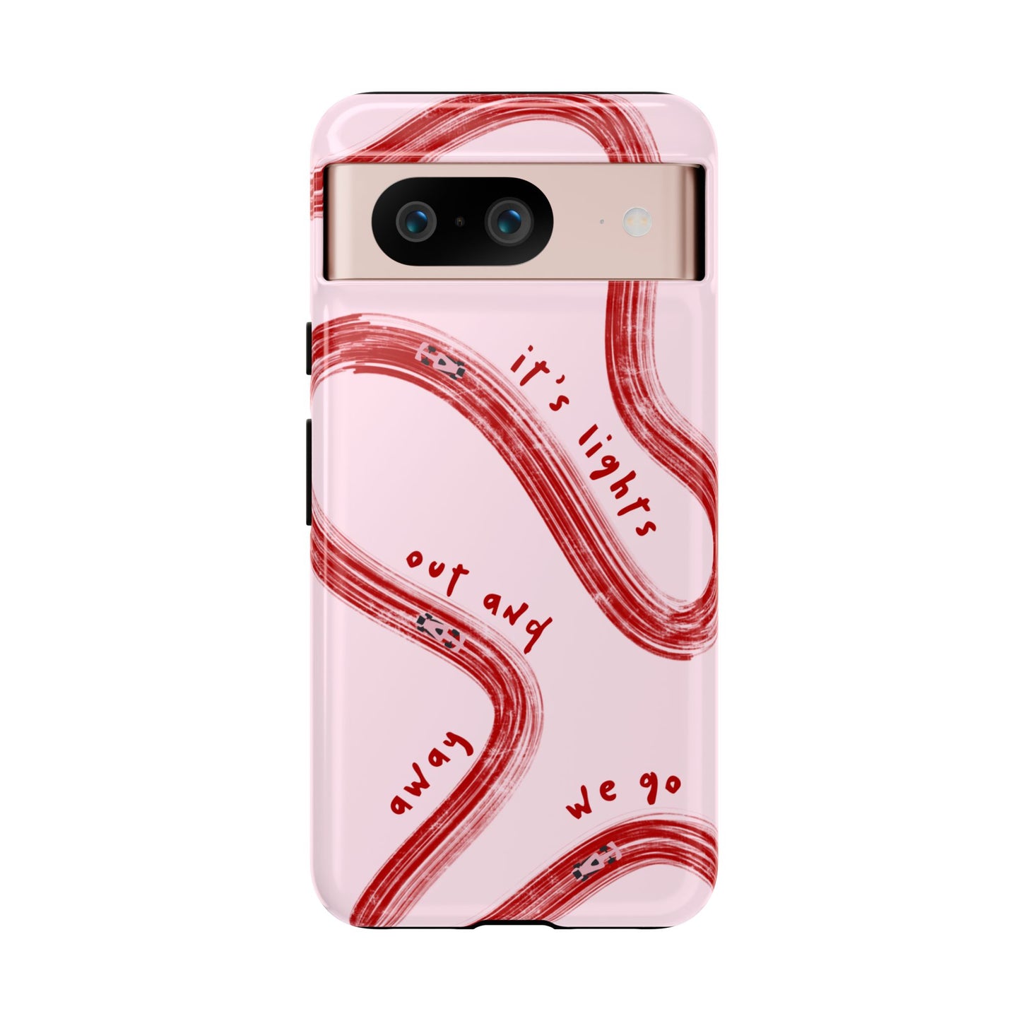 Pink and Red Lights Out F1 Phone Case Design, Trendy F1 Gift, Formula 1 Gift, Cute F1 Phone Case, Unique Formula One Phone Case