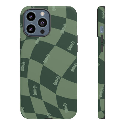 F1 Phone Case Green Checkerboard Design, Trendy F1 Gift, Formula 1 Gift, Cute F1 Phone Case, Unique Formula One Phone Case