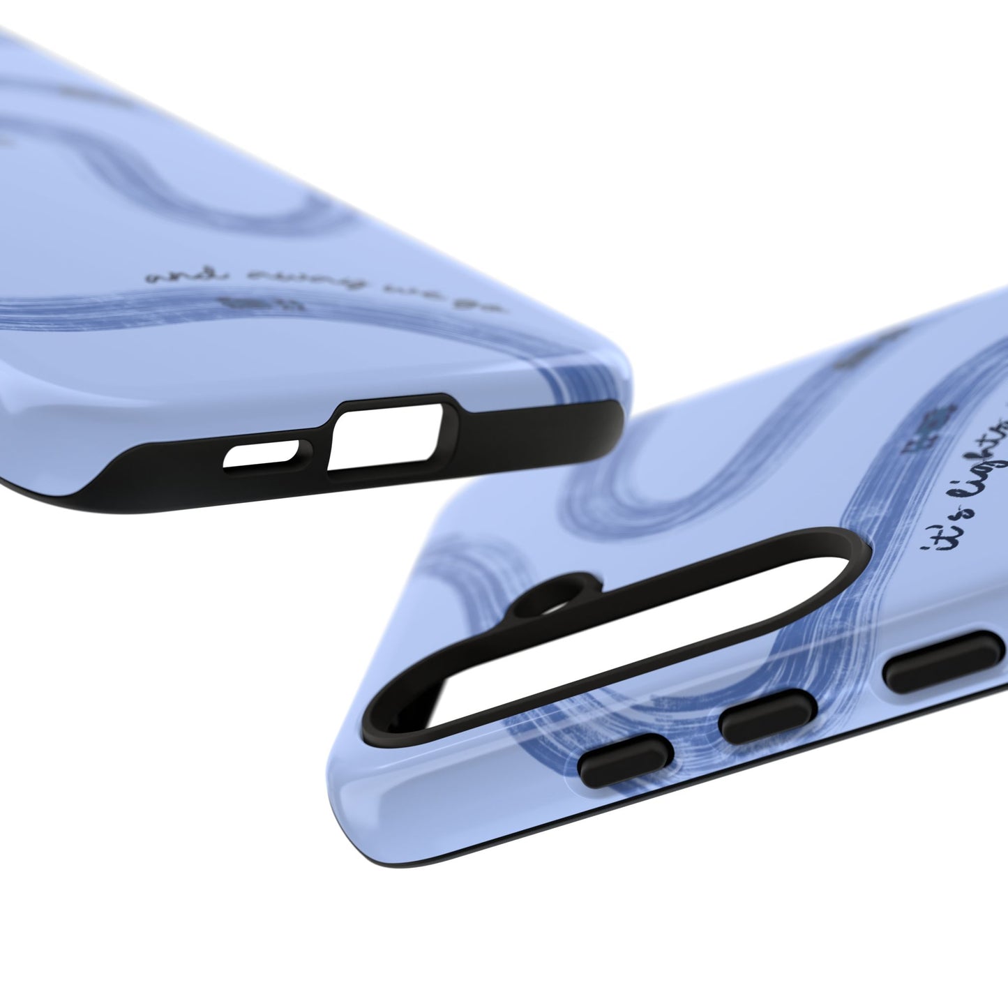 F1 Phone Case Monochrome Blue Painted "its lights out and away we go", Trendy F1 Gift, Formula 1 Gift, Cute F1 Phone Case, Phone Case