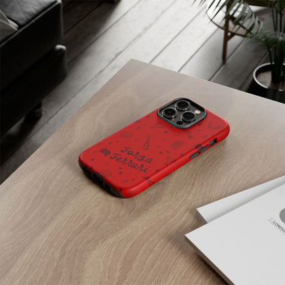 F1 Ferrari Racing Doodle "Forza Ferrari" F1 Phone Case Design