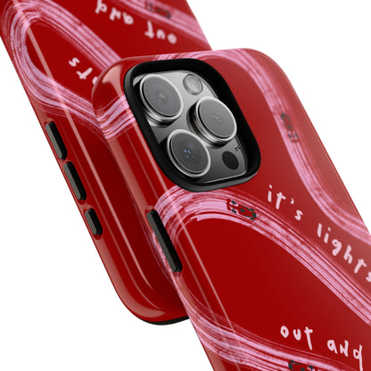 Red and Pink Lights Out F1 Phone Case Design, Trendy F1 Gift, Formula 1 Gift, Cute F1 Phone Case, Unique Formula One Phone Case