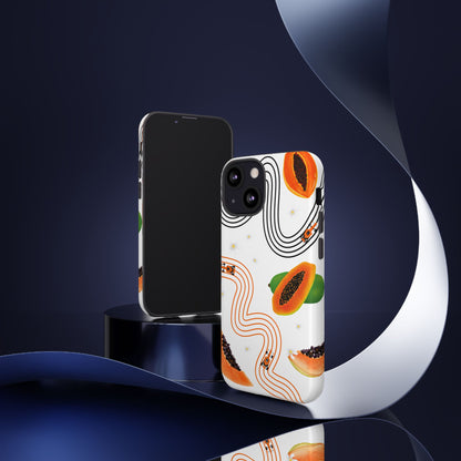 F1 McLaren and Papaya Phone Case , Trendy F1 Gift, Formula 1 Gift, Cute Fruit F1 Phone Case, Unique Phone Case