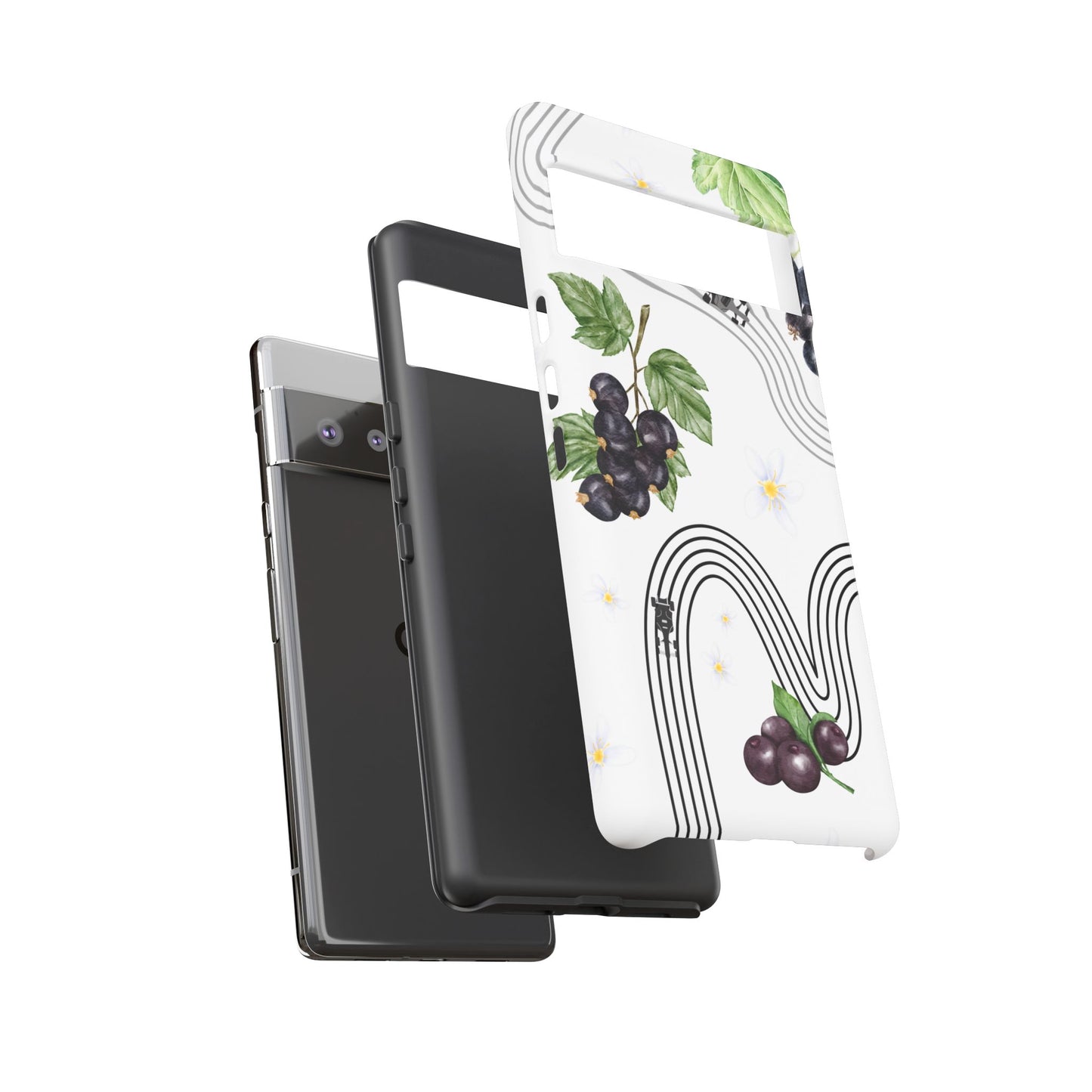 F1 Cadillac and Black Currants Phone Case, Trendy F1 Gift, Formula 1 Gift, Cute Fruit F1 Phone Case, Unique Phone Case