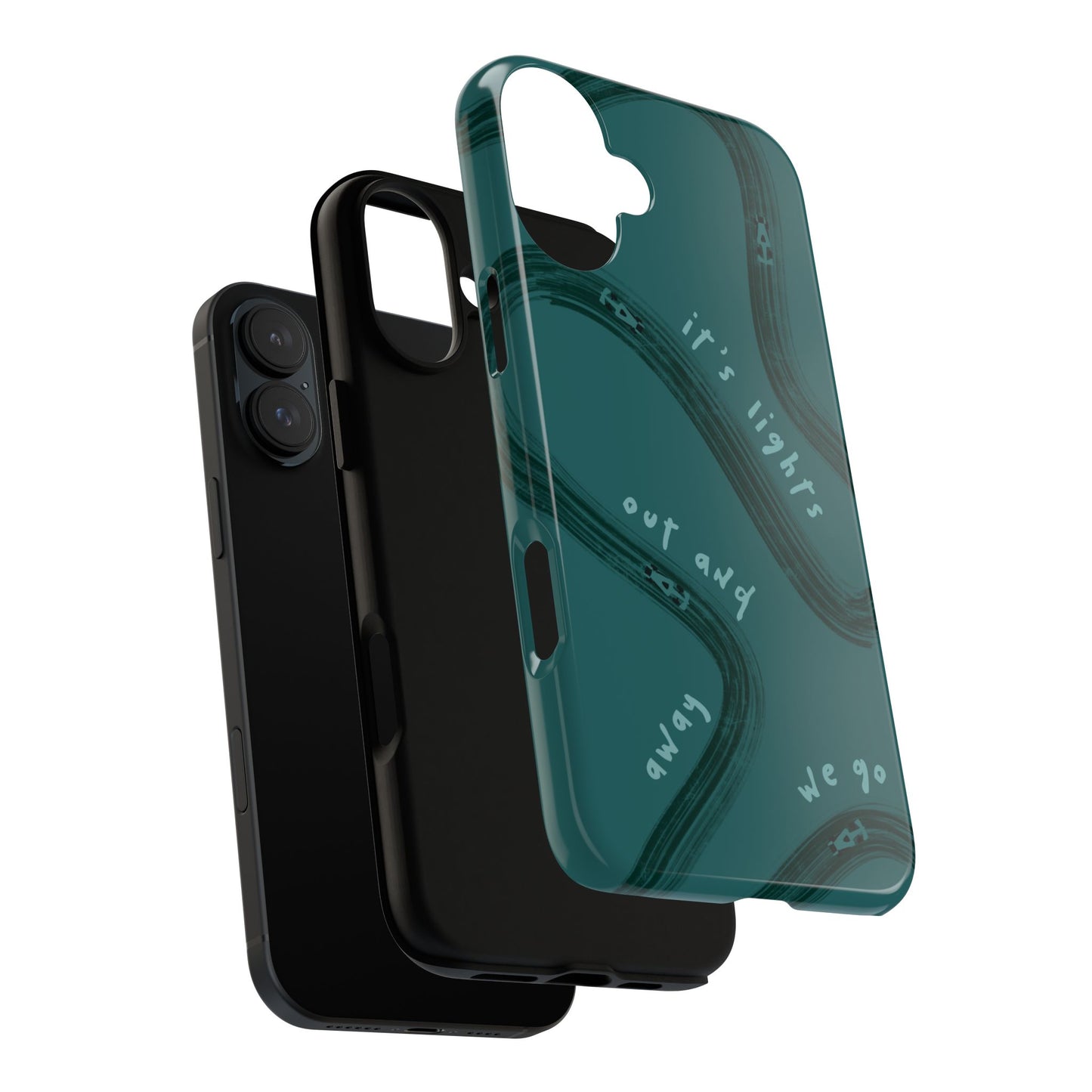 Teal Lights Out F1 Phone Case Design, Trendy F1 Gift, Formula 1 Gift, Cute F1 Phone Case, Unique Formula One Phone Case