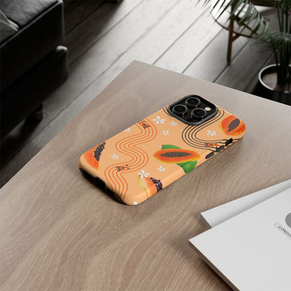 Orange F1 McLaren and Papaya Phone Case, Trendy F1 Gift, Formula 1 Gift, Cute Fruit F1 Phone Case, Unique Phone Case