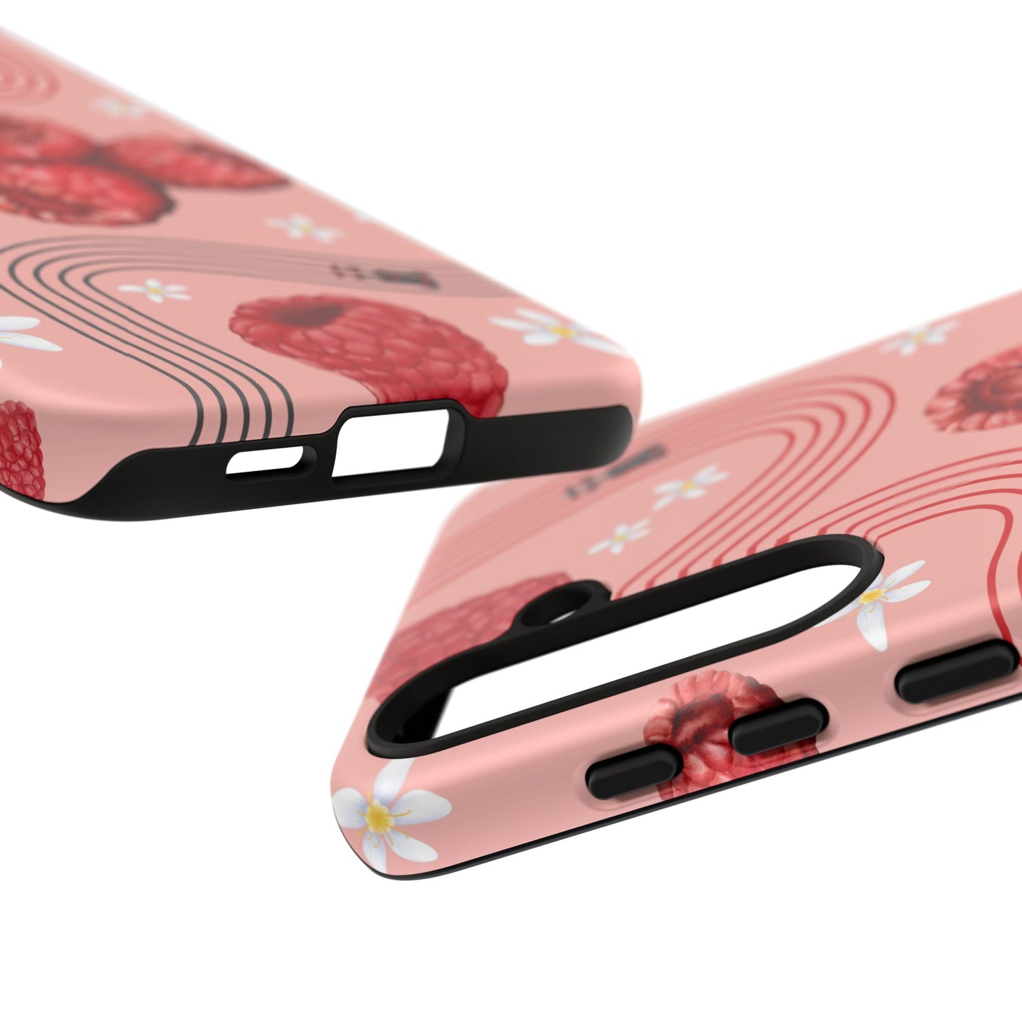 Red F1 Haas and Raspberries Phone Case, Trendy F1 Gift, Formula 1 Gift, Cute Fruit F1 Phone Case, Unique Phone Case