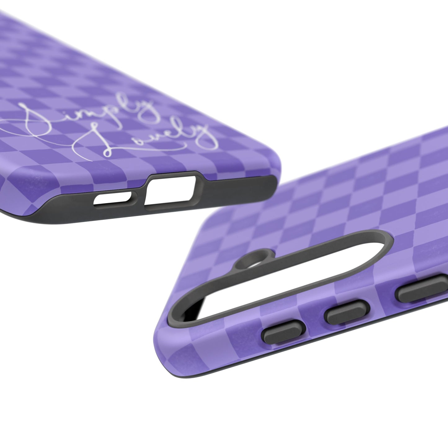 Simply Lovely Purple Checkered F1 Phone Case Design, Trendy F1 Gift, Formula 1 Gift, Cute F1 Phone Case