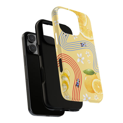 Yellow F1 Racing Bulls and Lemons Phone Case, Trendy F1 Gift, Formula 1 Gift, Cute Fruit F1 Phone Case, Unique Phone Case