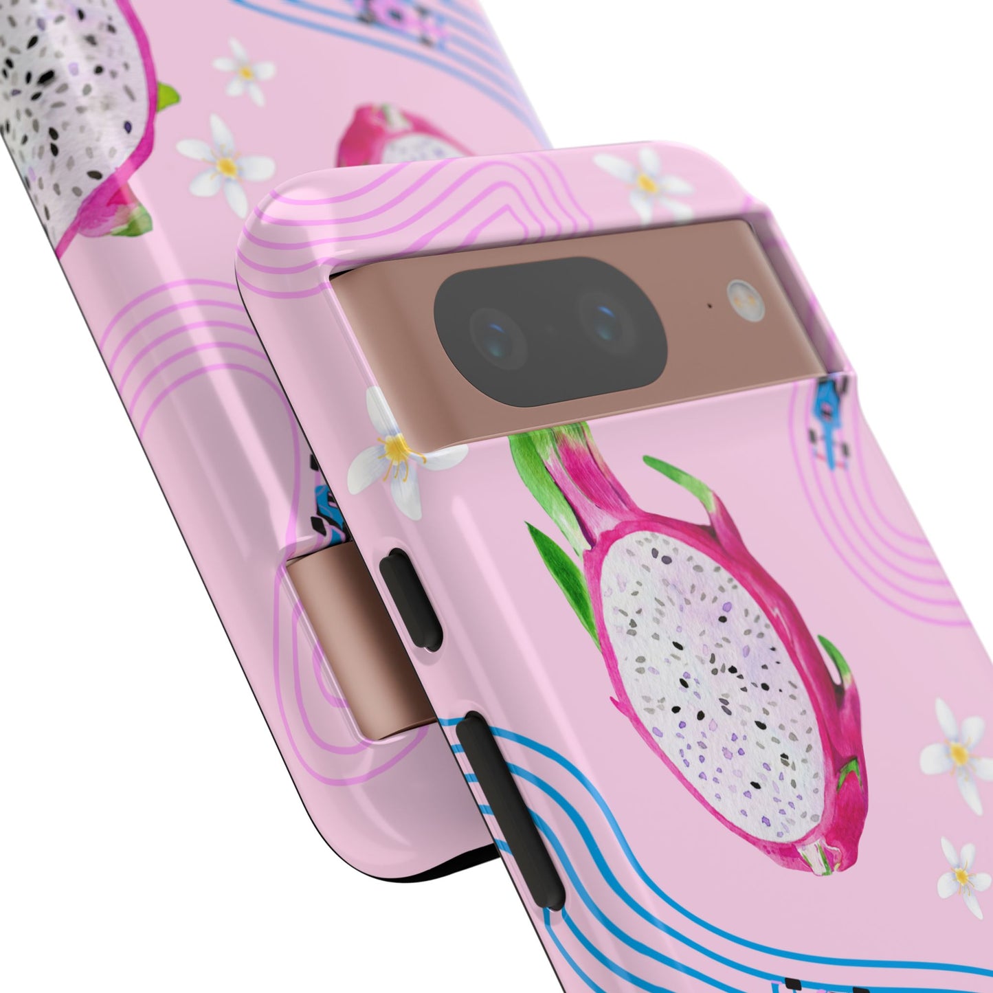 Pink F1 Alpine and Dragonfruit Phone Case, Trendy F1 Gift, Formula 1 Gift, Cute Fruit F1 Phone Case, Unique Phone Case