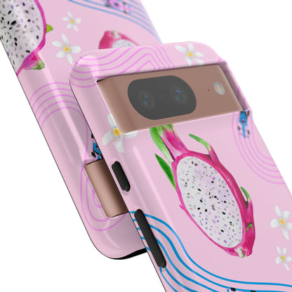 Pink F1 Alpine and Dragonfruit Phone Case, Trendy F1 Gift, Formula 1 Gift, Cute Fruit F1 Phone Case, Unique Phone Case