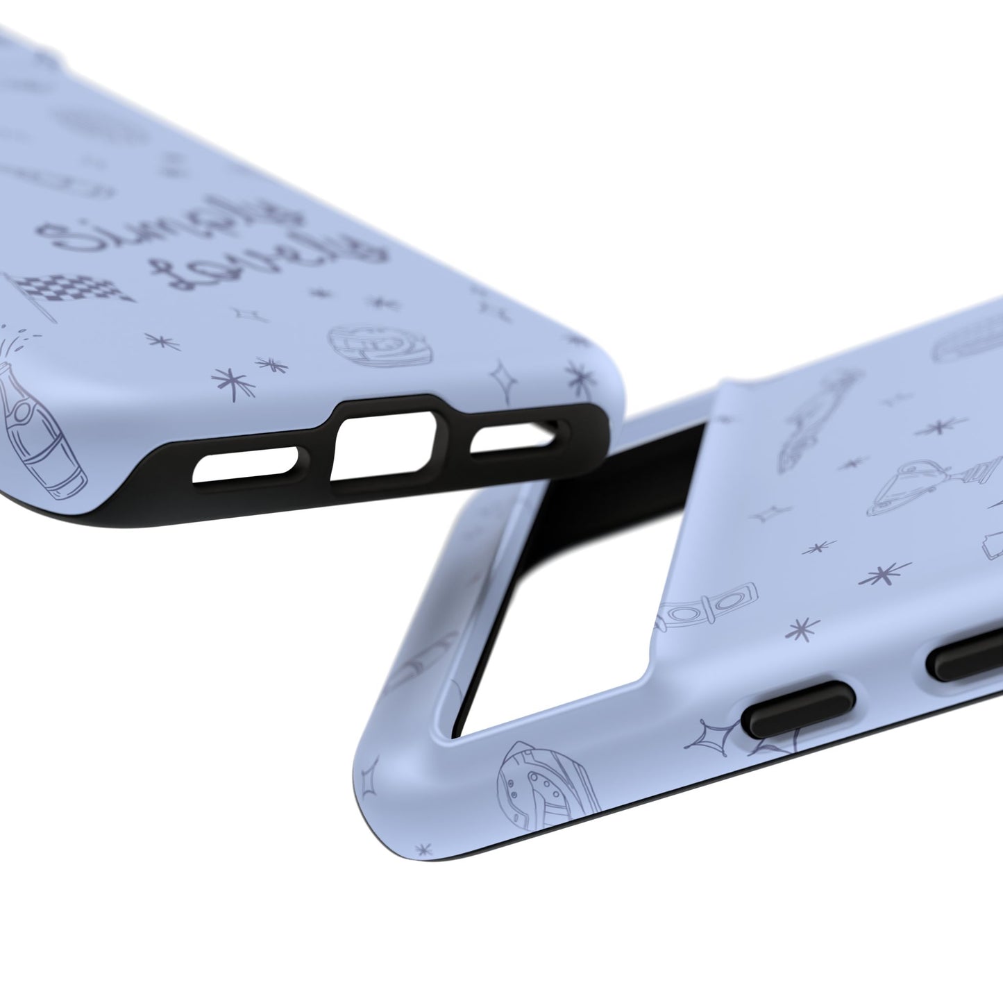 Blue Doodle "Simply Lovely" F1 Phone Case Design