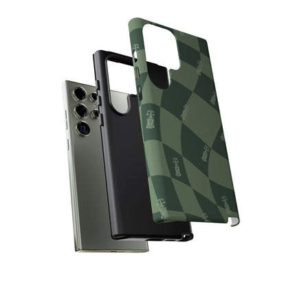 F1 Phone Case Green Checkerboard Design, Trendy F1 Gift, Formula 1 Gift, Cute F1 Phone Case, Unique Formula One Phone Case