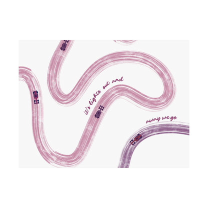 Mauve and Purple F1 Matte Horizontal Poster | US SIZING