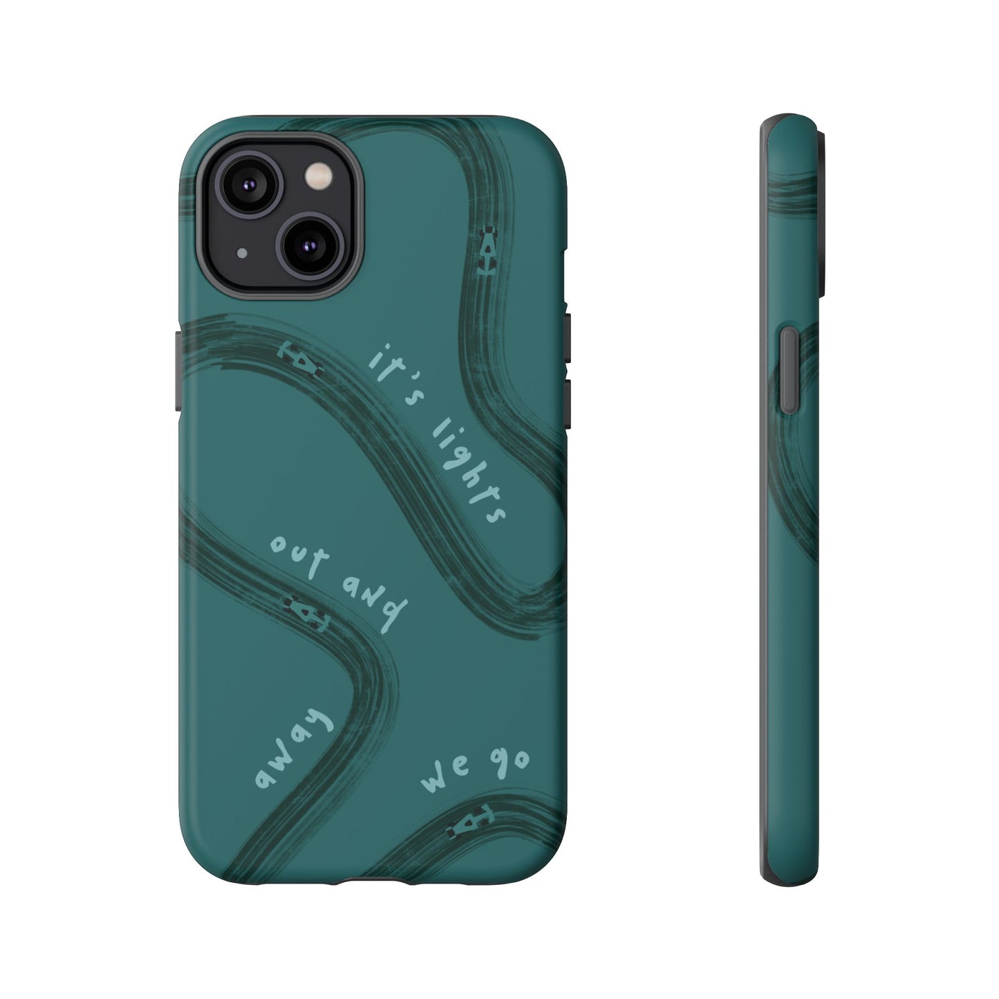 Teal Lights Out F1 Phone Case Design, Trendy F1 Gift, Formula 1 Gift, Cute F1 Phone Case, Unique Formula One Phone Case