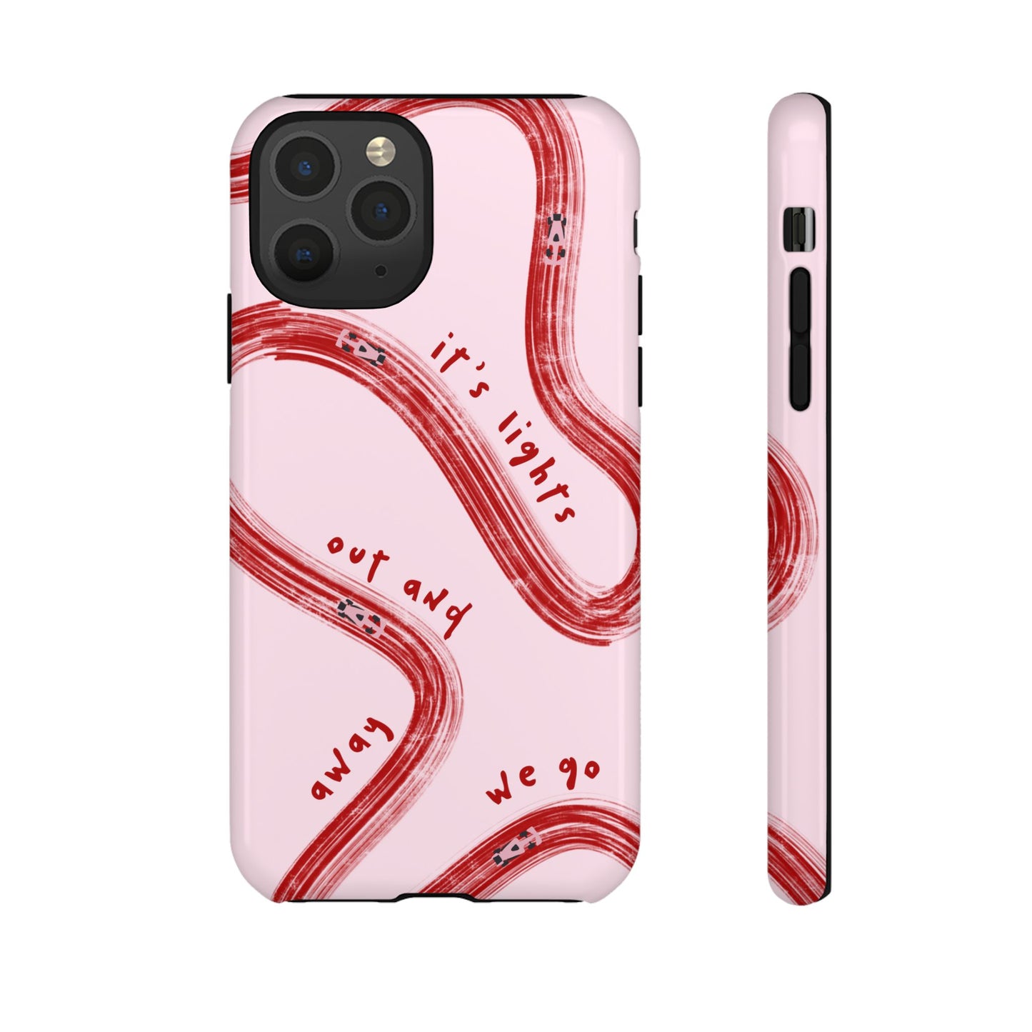 Pink and Red Lights Out F1 Phone Case Design, Trendy F1 Gift, Formula 1 Gift, Cute F1 Phone Case, Unique Formula One Phone Case