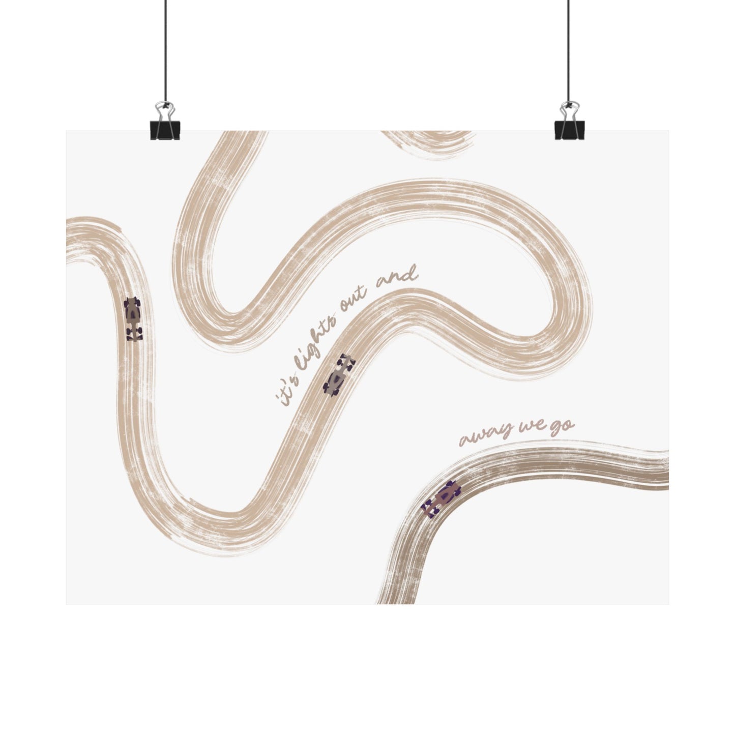 Neutral Beige F1 Matte Horizontal Poster | US SIZING
