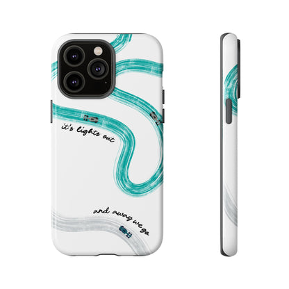 Mercedes F1 Phone Case Painted "its lights out and away we go", Trendy F1 Gift, Formula 1 Gift, Cute F1 Phone Case