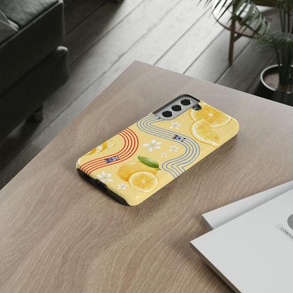 Yellow F1 Racing Bulls and Lemons Phone Case, Trendy F1 Gift, Formula 1 Gift, Cute Fruit F1 Phone Case, Unique Phone Case