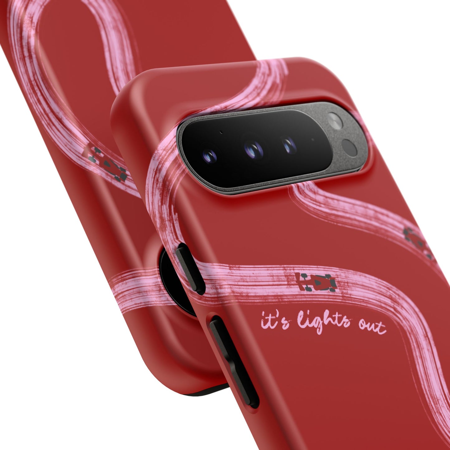 Red and Pink Lights Out F1 Phone Case Design, Trendy F1 Gift, Formula 1 Gift, Cute F1 Phone Case, Unique Formula One Phone Case