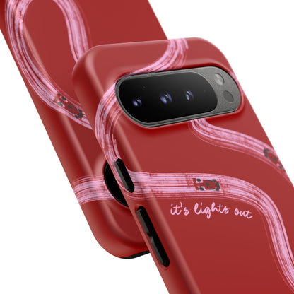 Red and Pink Lights Out F1 Phone Case Design, Trendy F1 Gift, Formula 1 Gift, Cute F1 Phone Case, Unique Formula One Phone Case