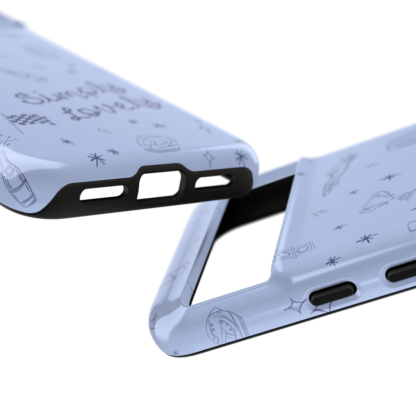 Blue Doodle "Simply Lovely" F1 Phone Case Design