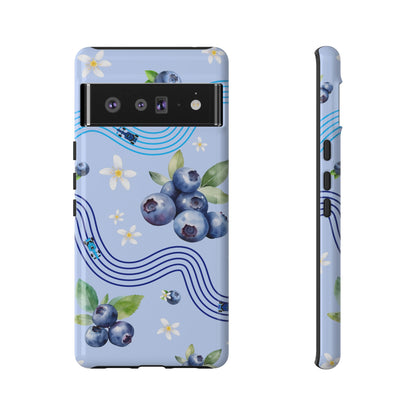 Blue F1 Williams and Blueberries Phone Case, Trendy F1 Gift, Formula 1 Gift, Cute Fruit F1 Phone Case, Unique Phone Case