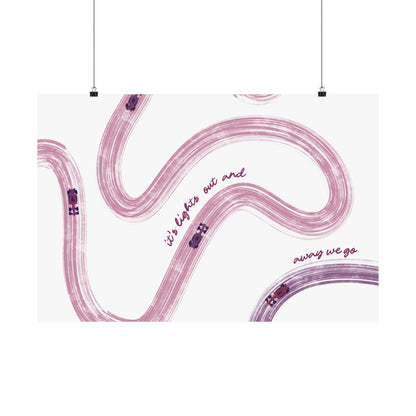 Mauve and Purple F1 Matte Horizontal Poster | US SIZING