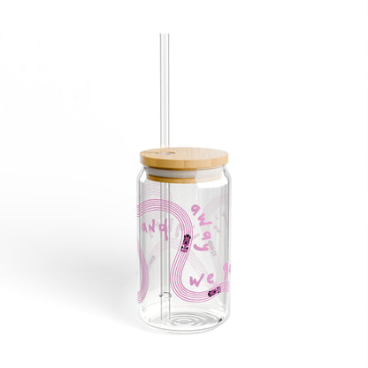 F1 Pink It's Lights Out sipper glass | 16oz