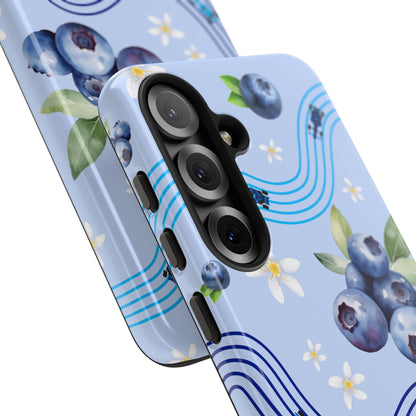 Blue F1 Williams and Blueberries Phone Case, Trendy F1 Gift, Formula 1 Gift, Cute Fruit F1 Phone Case, Unique Phone Case