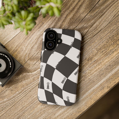 F1 Phone Case Black and White Checkered Design, Trendy F1 Gift, Formula 1 Gift, Cute F1 Phone Case, Unique Formula One Phone Case