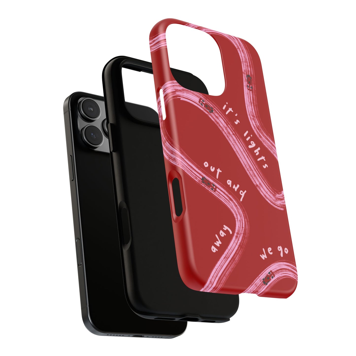 Red and Pink Lights Out F1 Phone Case Design, Trendy F1 Gift, Formula 1 Gift, Cute F1 Phone Case, Unique Formula One Phone Case