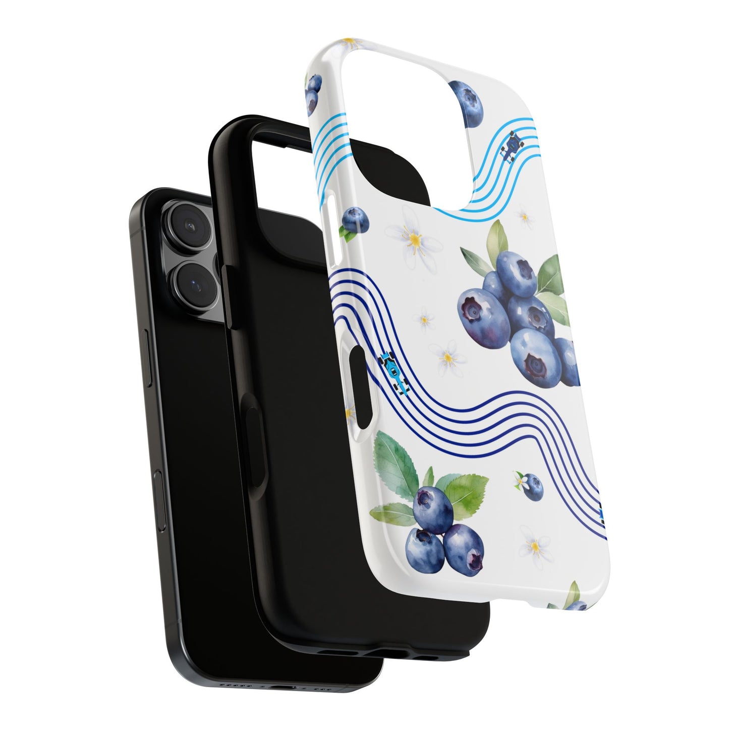 F1 Williams and Blueberries Phone Case, Trendy F1 Gift, Formula 1 Gift, Cute Fruit F1 Phone Case, Unique Phone Case