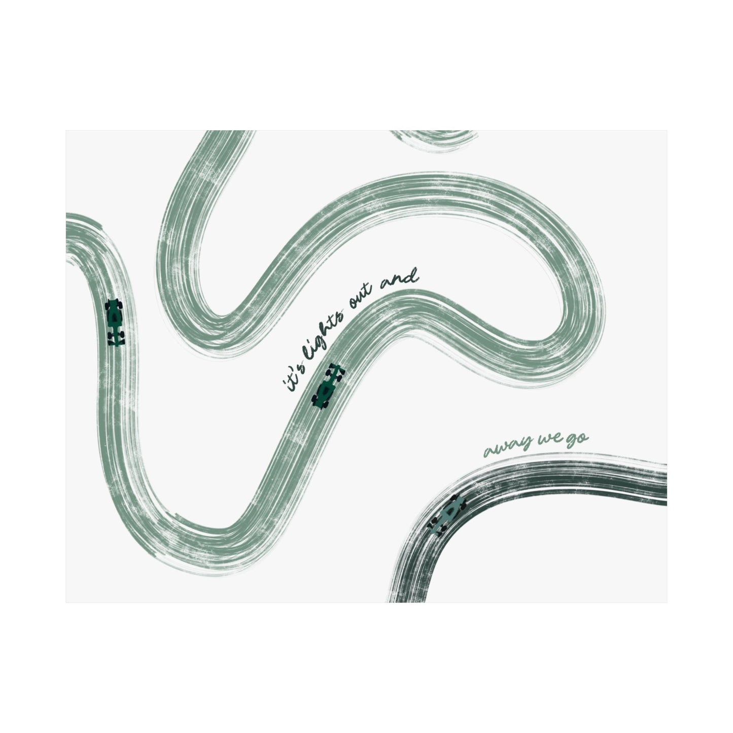 Green F1 Matte Horizontal Poster | US SIZING
