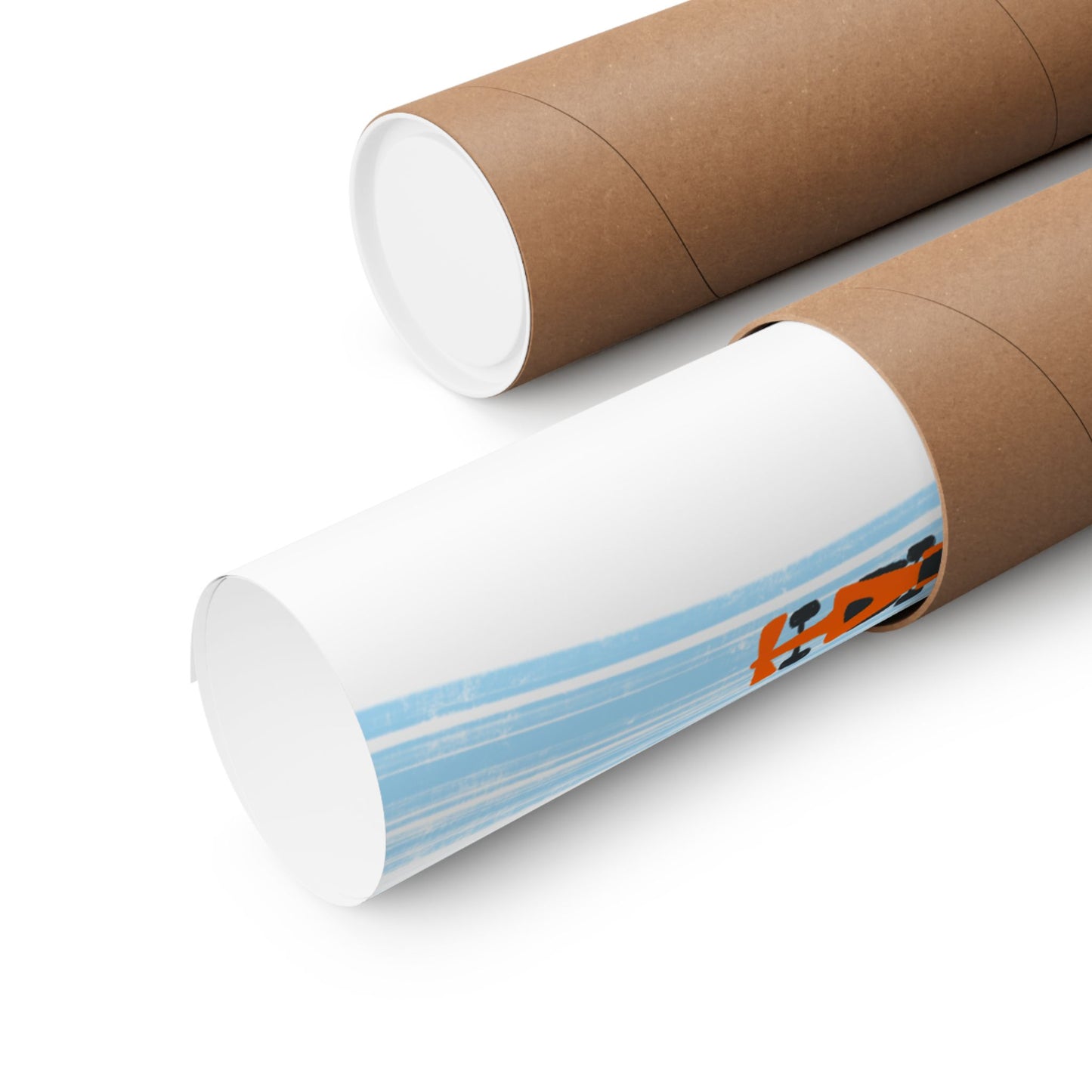 McLaren Orange and Blue Matte Horizontal Poster | US SIZING