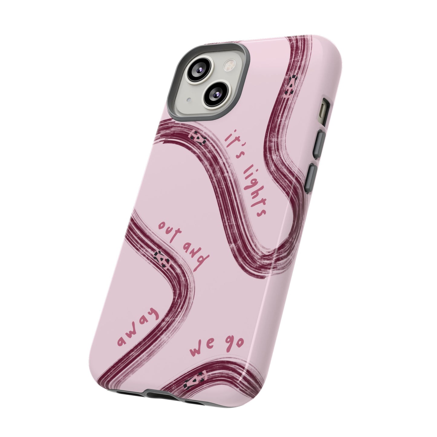 Pink Lights Out F1 Phone Case Design, Trendy F1 Gift, Formula 1 Gift, Cute F1 Phone Case, Unique Formula One Phone Case