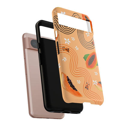 Orange F1 McLaren and Papaya Phone Case, Trendy F1 Gift, Formula 1 Gift, Cute Fruit F1 Phone Case, Unique Phone Case