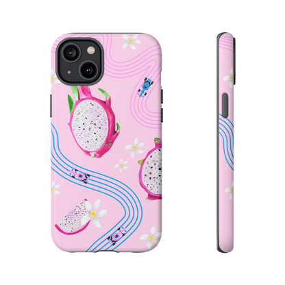 Pink F1 Alpine and Dragonfruit Phone Case, Trendy F1 Gift, Formula 1 Gift, Cute Fruit F1 Phone Case, Unique Phone Case