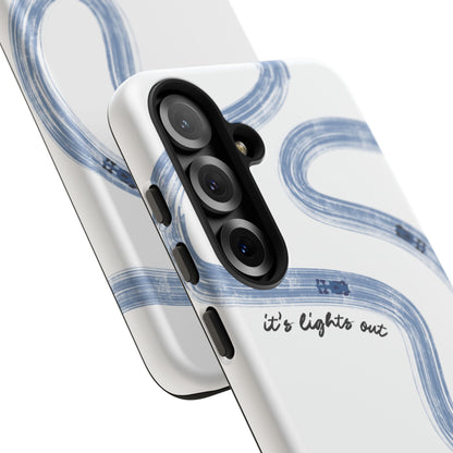 F1 Phone Case Blue Painted "its lights out and away we go", Trendy F1 Gift, Formula 1 Gift, Cute F1 Phone Case, Gift for F1 Fans