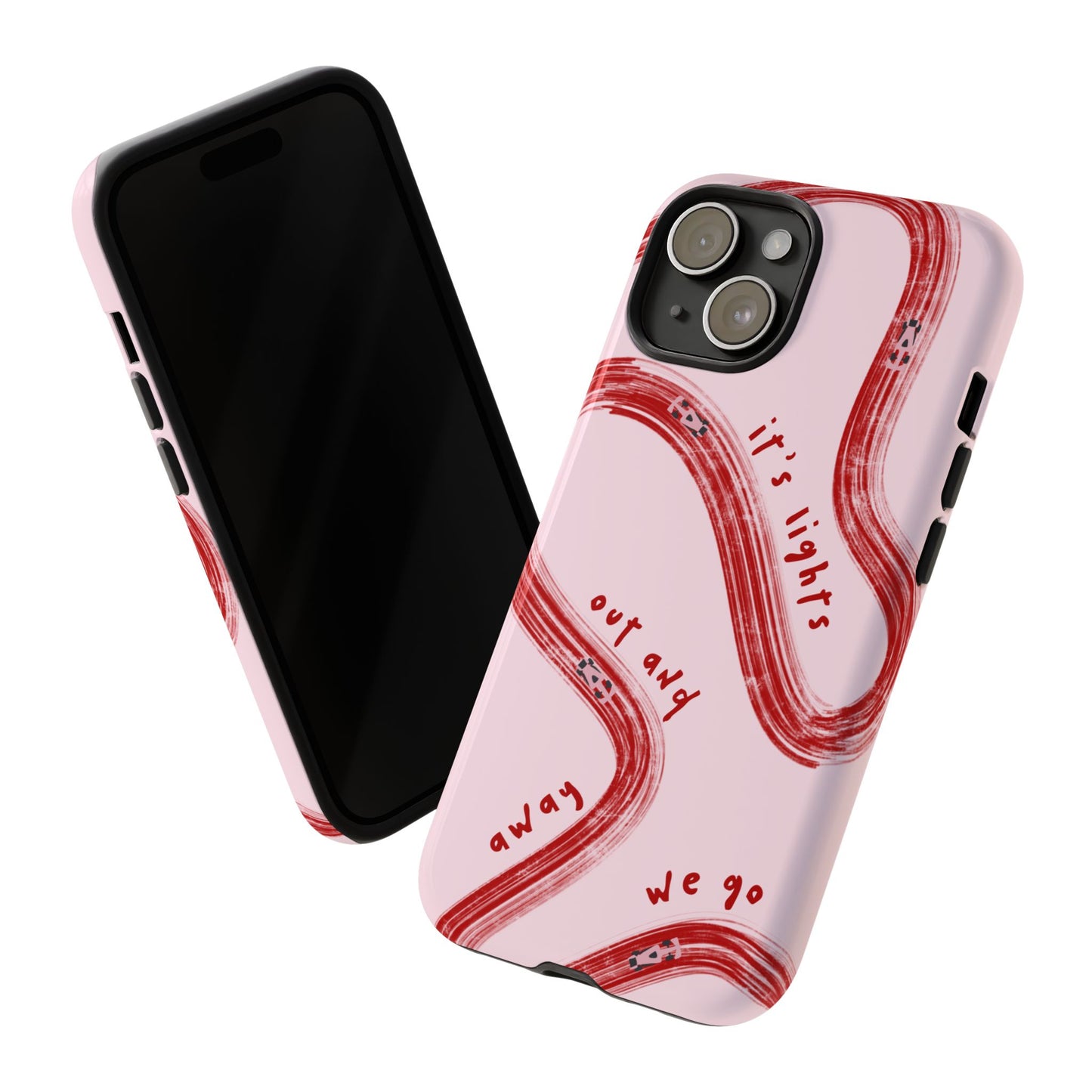 Pink and Red Lights Out F1 Phone Case Design, Trendy F1 Gift, Formula 1 Gift, Cute F1 Phone Case, Unique Formula One Phone Case