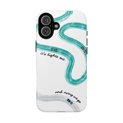 Mercedes F1 Phone Case Painted "its lights out and away we go", Trendy F1 Gift, Formula 1 Gift, Cute F1 Phone Case