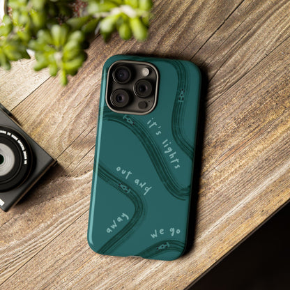 Teal Lights Out F1 Phone Case Design, Trendy F1 Gift, Formula 1 Gift, Cute F1 Phone Case, Unique Formula One Phone Case