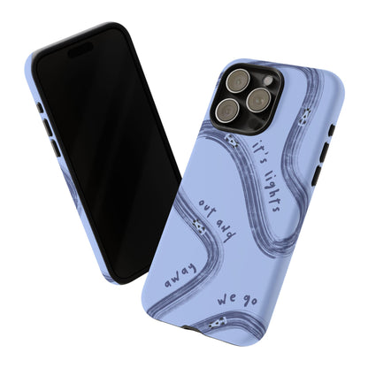 Blue Lights Out F1 Phone Case Design, Trendy F1 Gift, Formula 1 Gift, Cute F1 Phone Case, Unique Formula One Phone Case