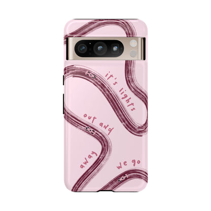 Pink Lights Out F1 Phone Case Design, Trendy F1 Gift, Formula 1 Gift, Cute F1 Phone Case, Unique Formula One Phone Case