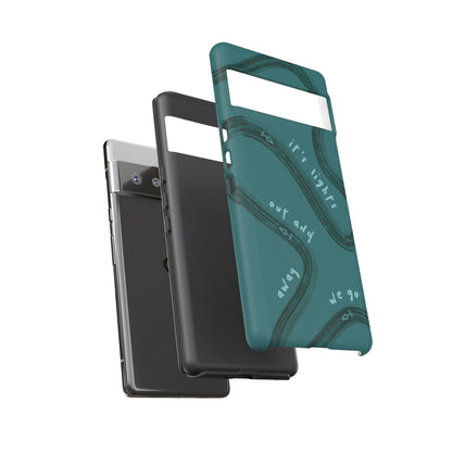 Teal Lights Out F1 Phone Case Design, Trendy F1 Gift, Formula 1 Gift, Cute F1 Phone Case, Unique Formula One Phone Case