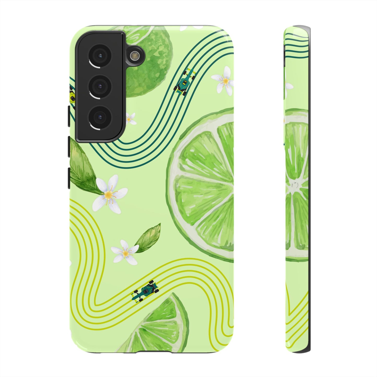 Green F1 Aston Martin and Lime Phone Case, Trendy F1 Gift, Formula 1 Gift, Cute Fruit F1 Phone Case, Unique Phone Case