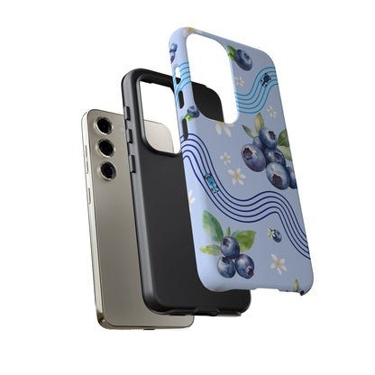Blue F1 Williams and Blueberries Phone Case, Trendy F1 Gift, Formula 1 Gift, Cute Fruit F1 Phone Case, Unique Phone Case