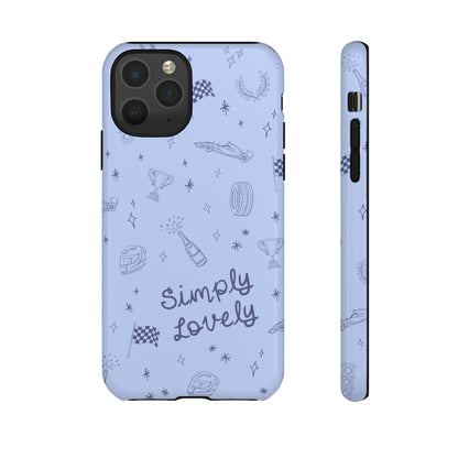 Blue Doodle "Simply Lovely" F1 Phone Case Design
