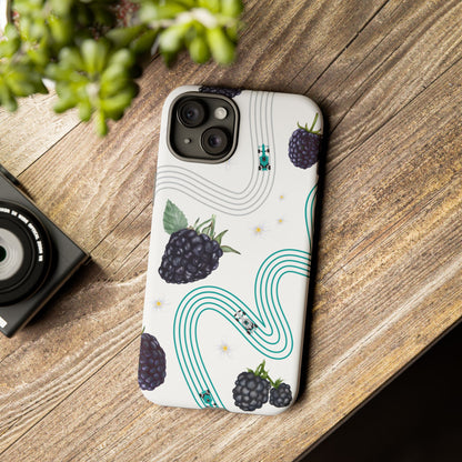 F1 Mercedes and Blackberries Phone Case , Trendy F1 Gift, Formula 1 Gift, Cute Fruit F1 Phone Case, Unique Phone Case