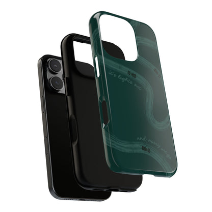 F1 Phone Case Monochrome Green Painted "its lights out and away we go", Trendy F1 Gift, Formula 1 Gift, Cute F1 Phone Case, Phone Case